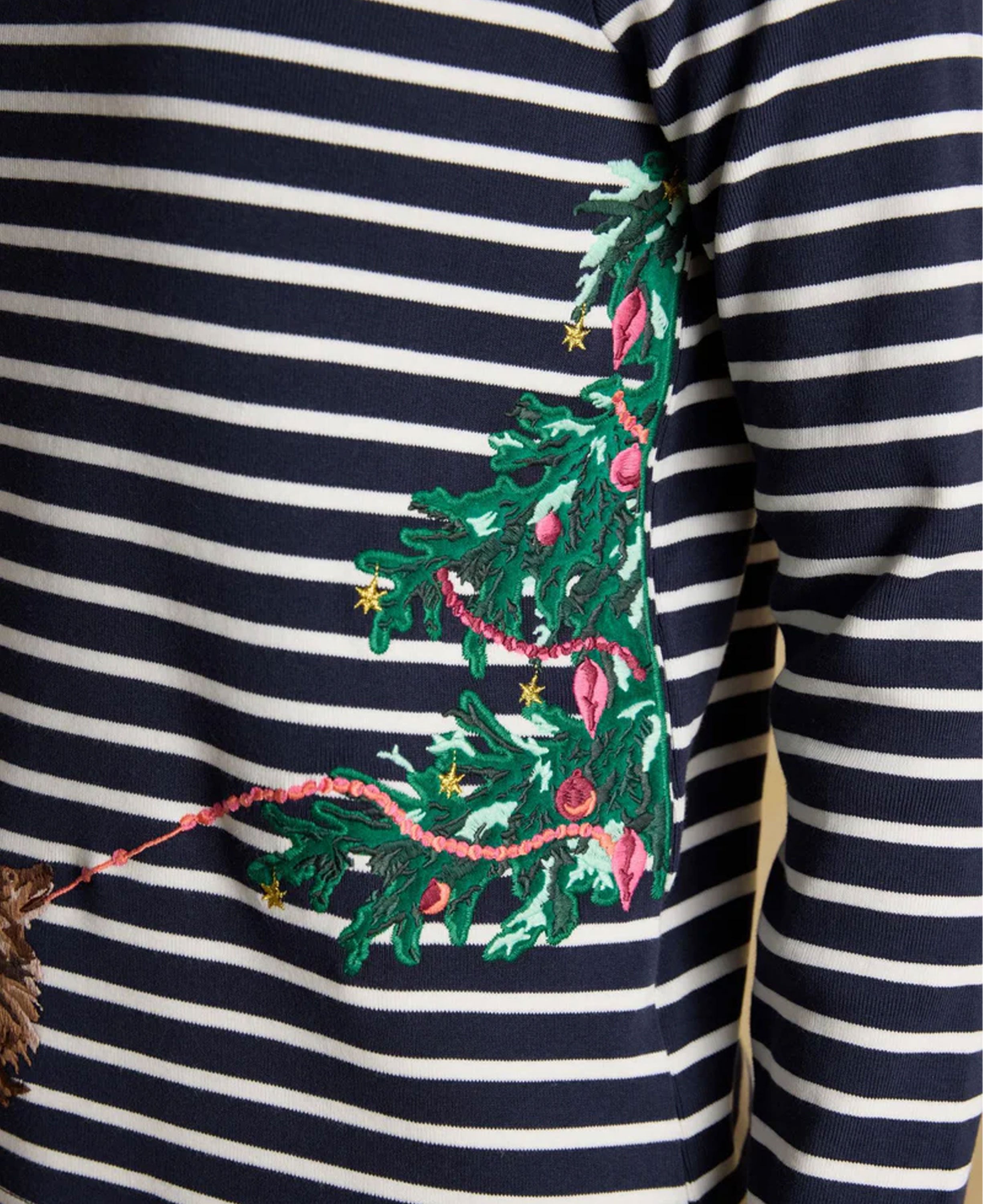 Christmas Harbour - Navy/White Dog