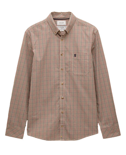 Cotton Poplin Gingham Shirt - Brown