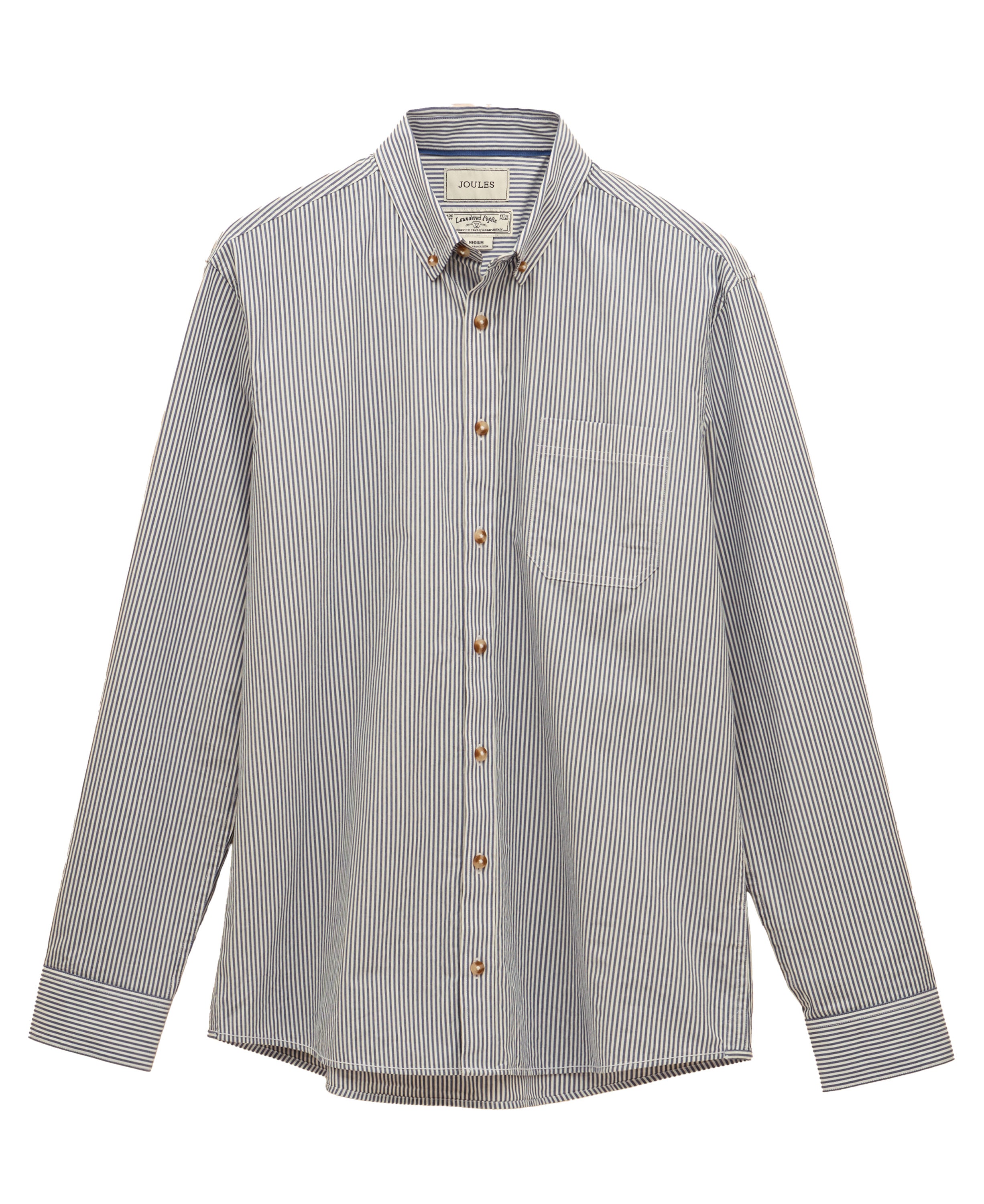 Classic Poplin Stripe Shirt - Navy