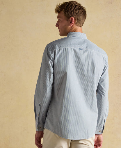 Classic Poplin Stripe Shirt - Navy