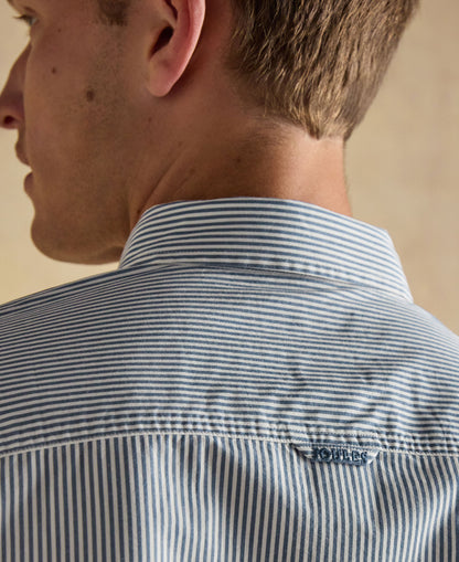 Classic Poplin Stripe Shirt - Navy