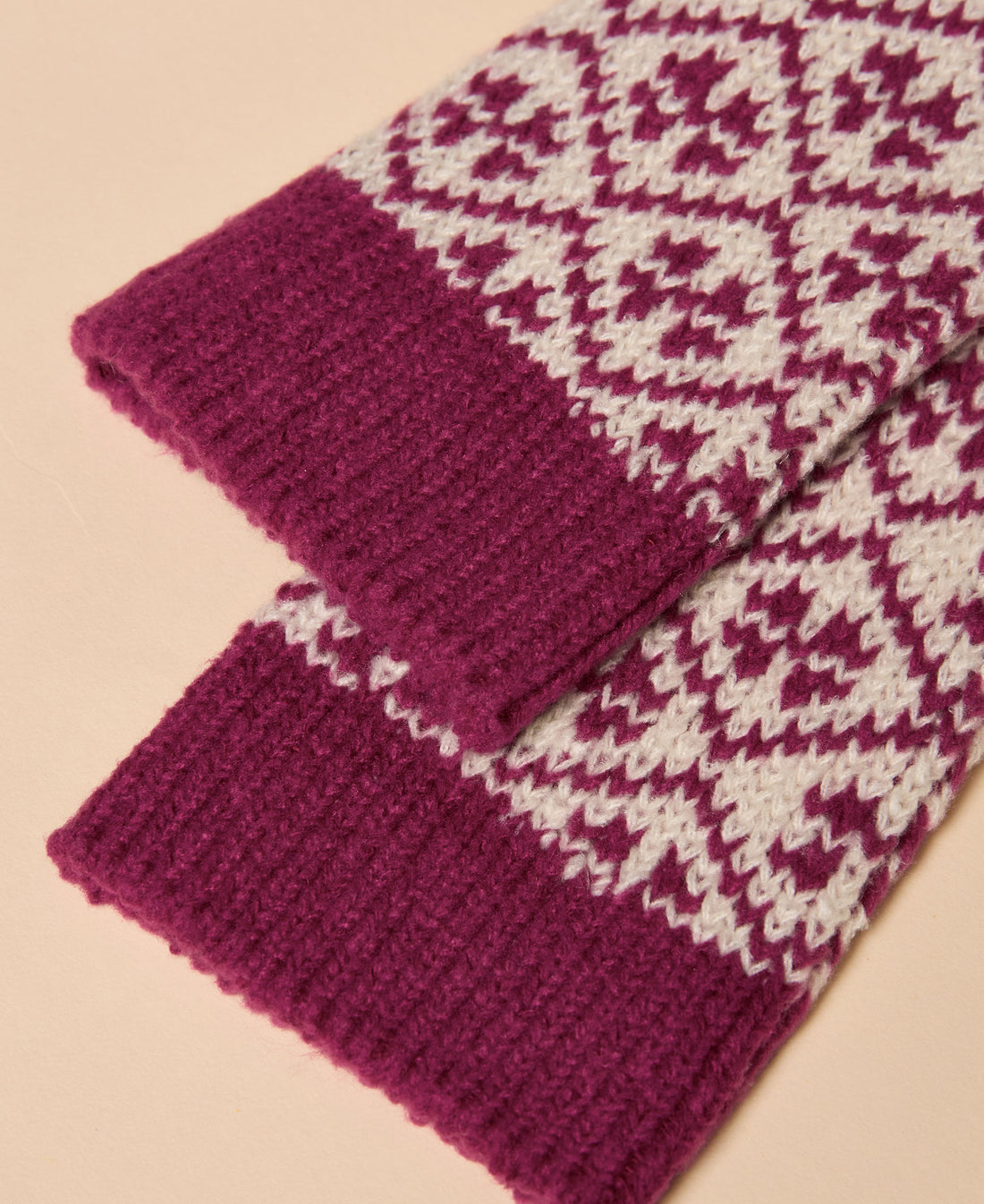 Cosy Geo Socks - Berry Red