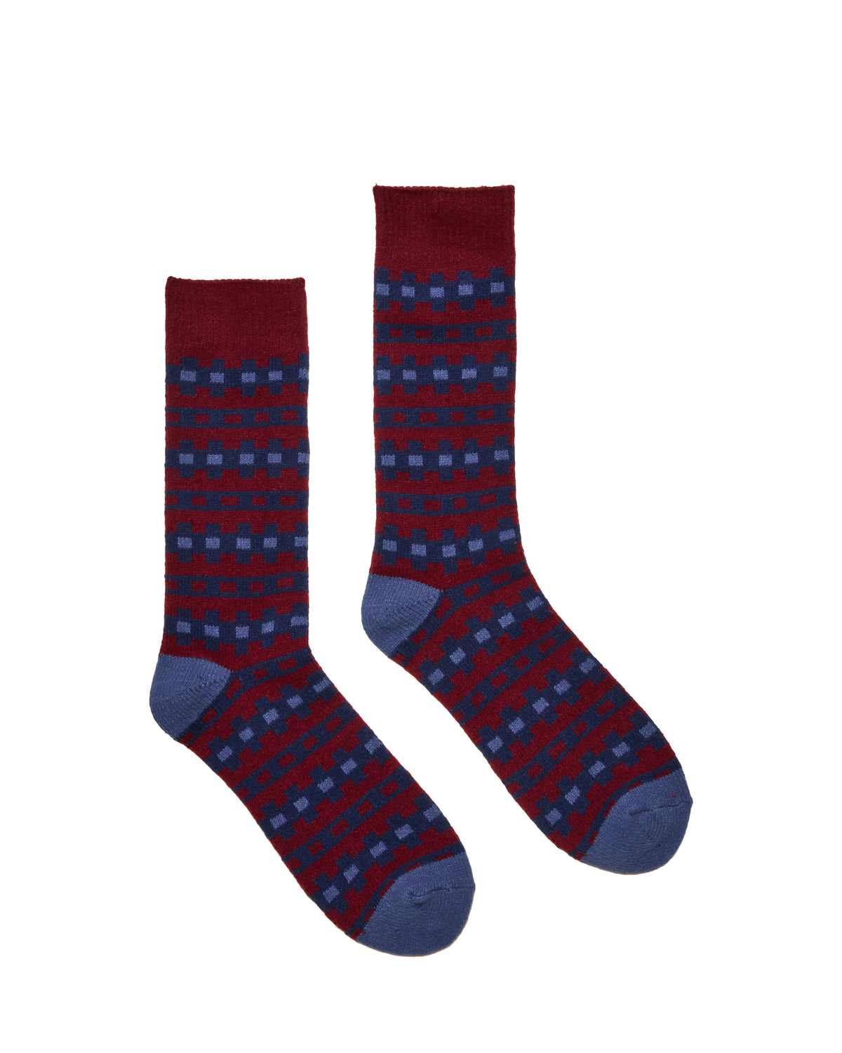 Cosy Geo Socks - Red