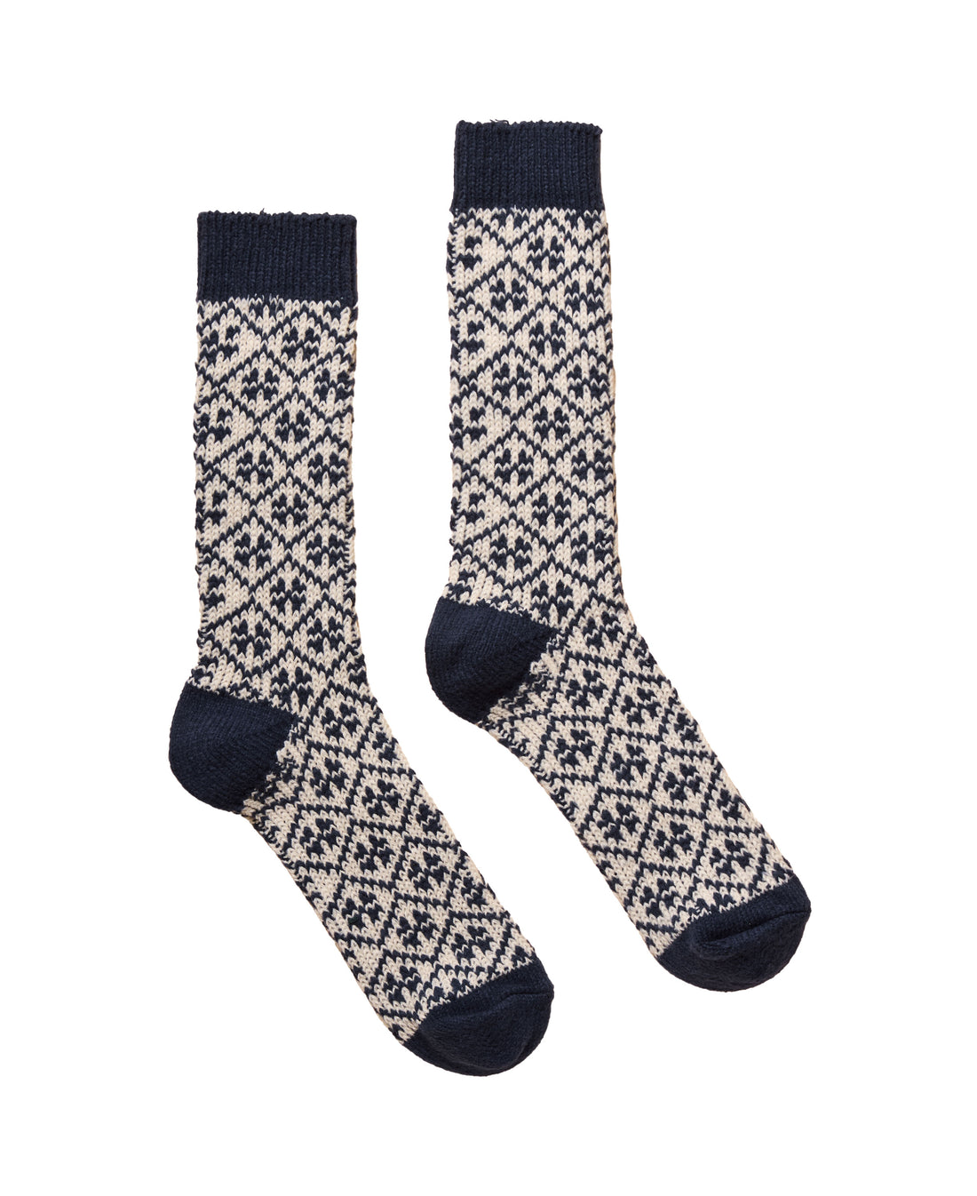 Cosy Geo Socks - Navy
