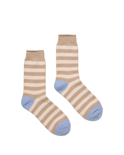 Cosy Stripe Socks - Oat Stripe