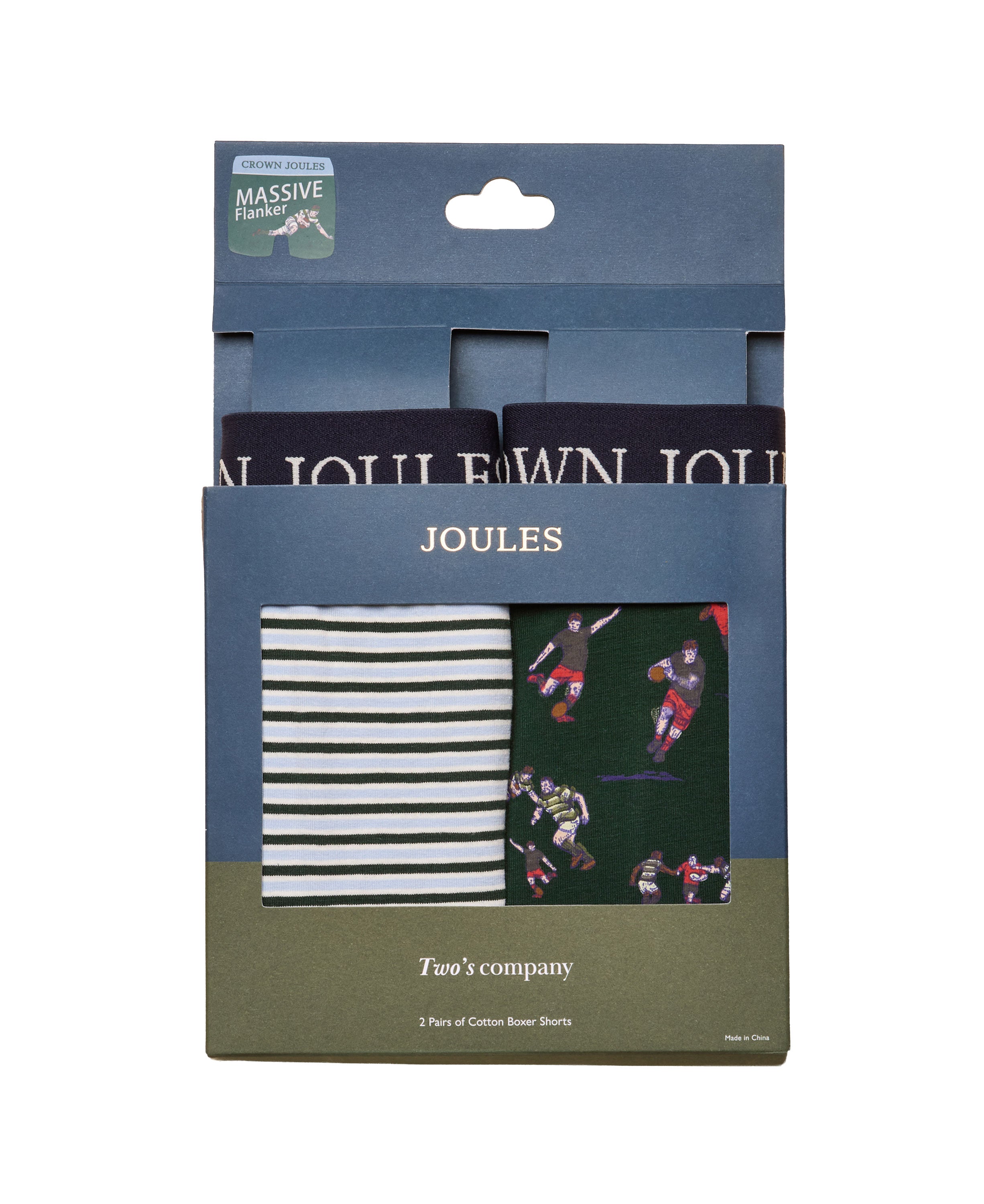 Crown Joules Boxer Shorts - Green/Blue