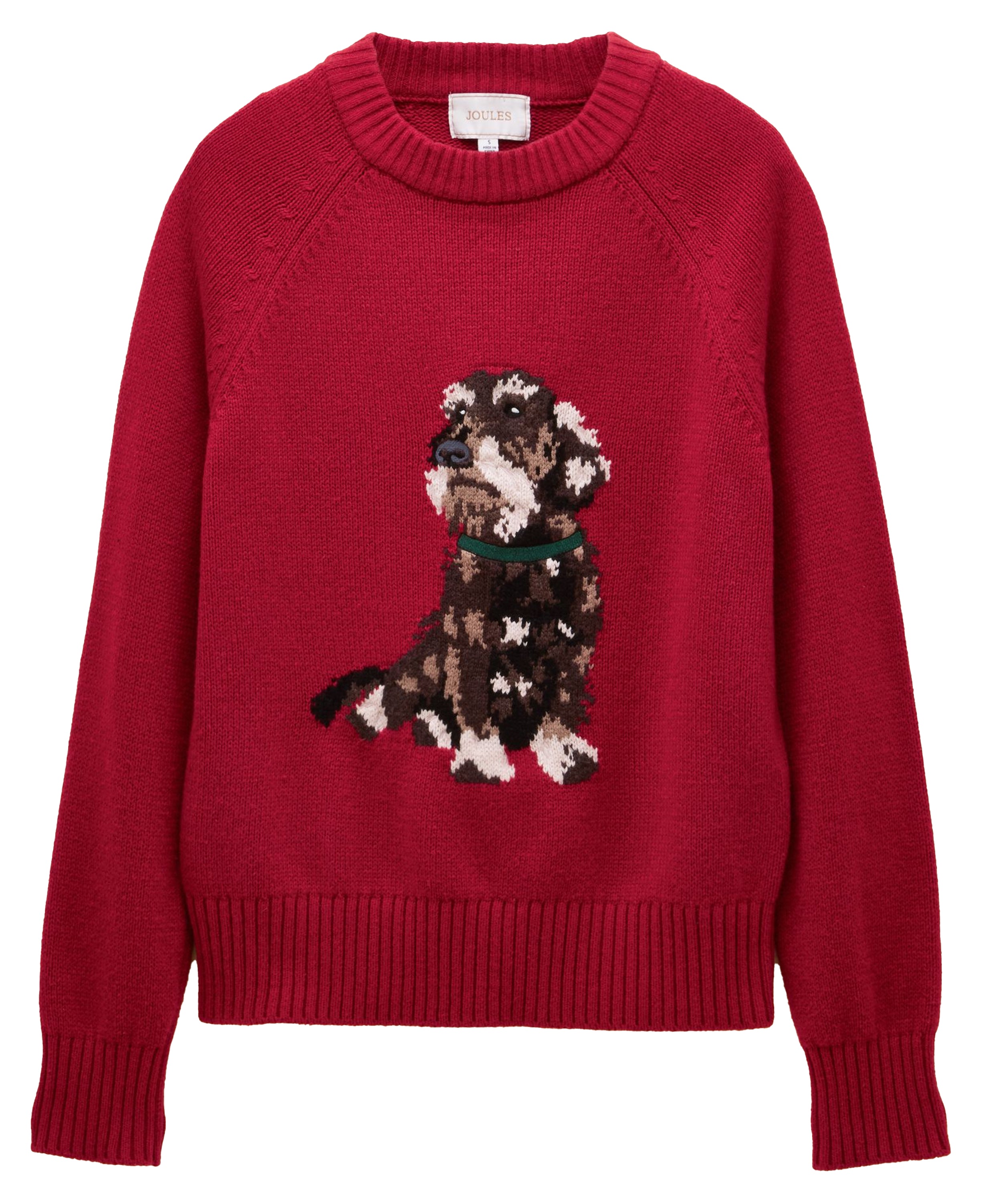 Dachshund Intarsia Jumper - Red