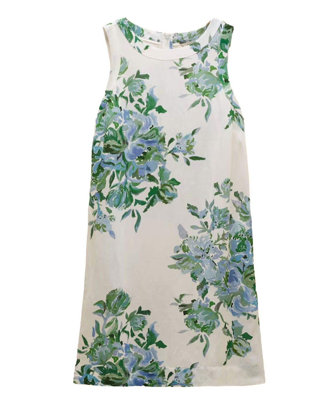 Delphine Dress - Blue/White Floral