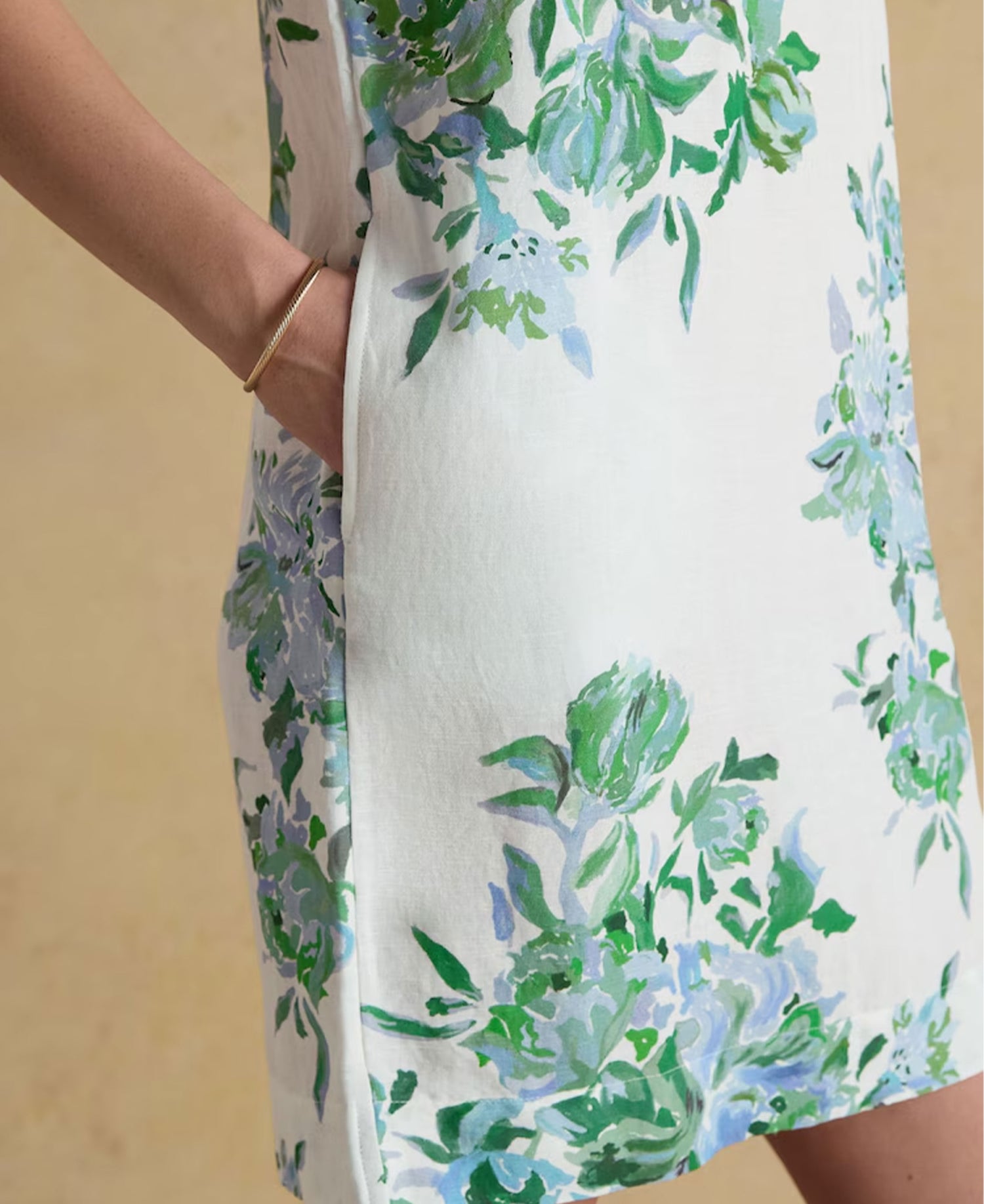 Delphine Dress - Blue/White Floral