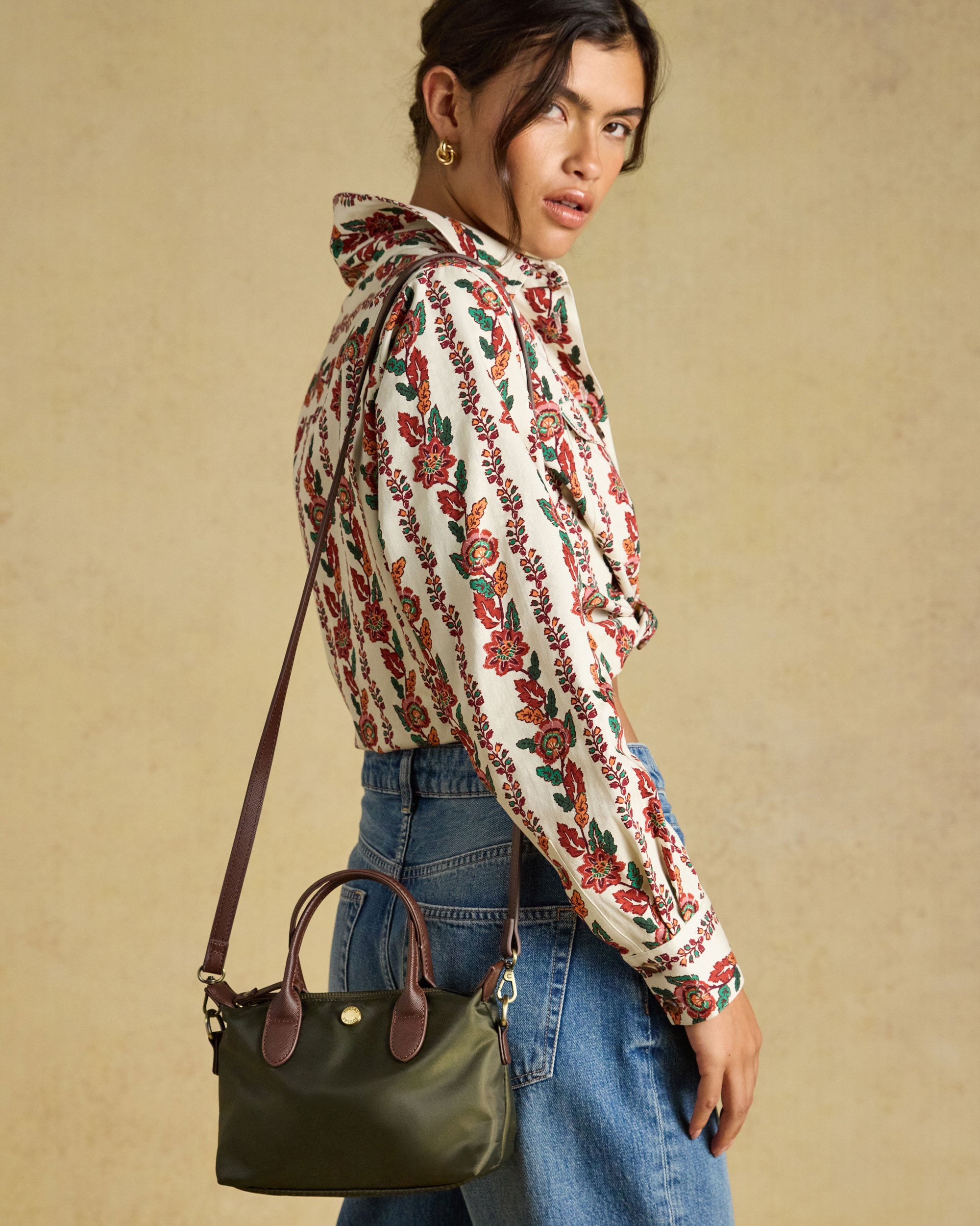 Edie Mini Crossbody Bag - Khaki Green