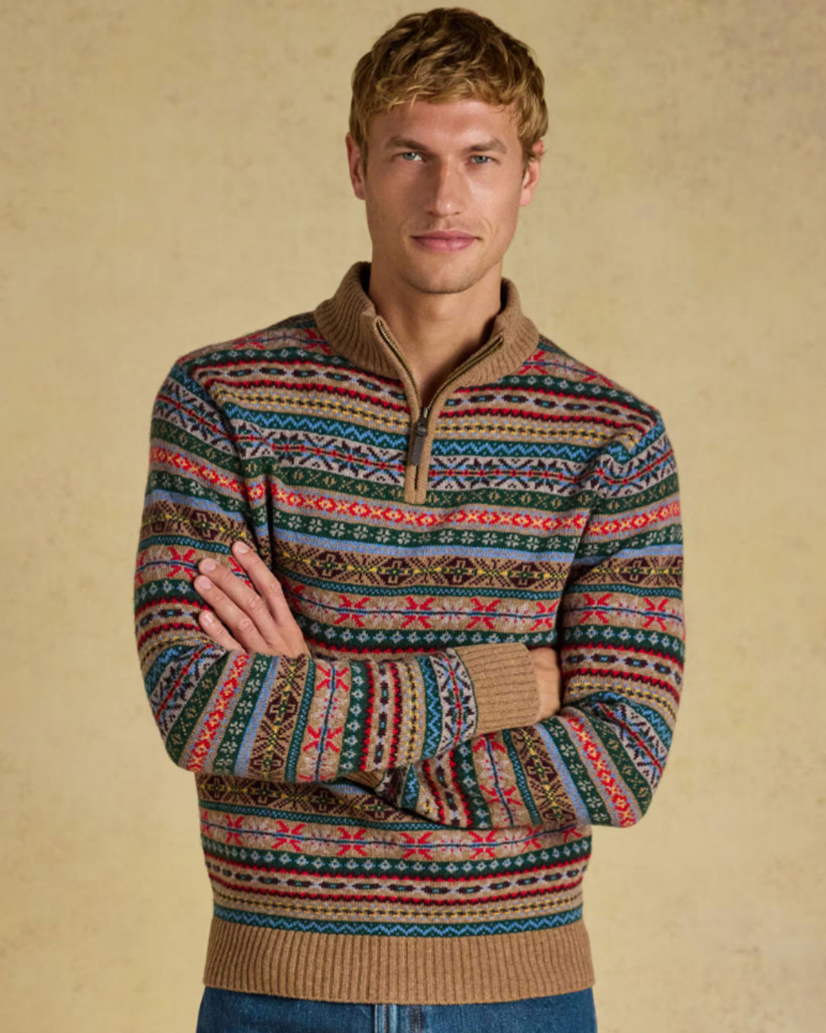 Fairisle 1/4 Zip Jumper - Multi