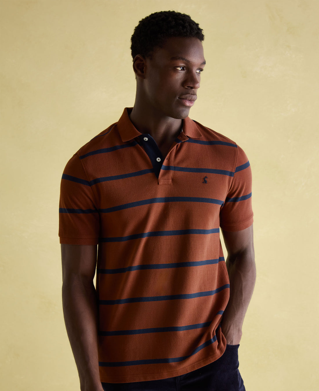 Filbert Polo Shirt- Blue/Brown