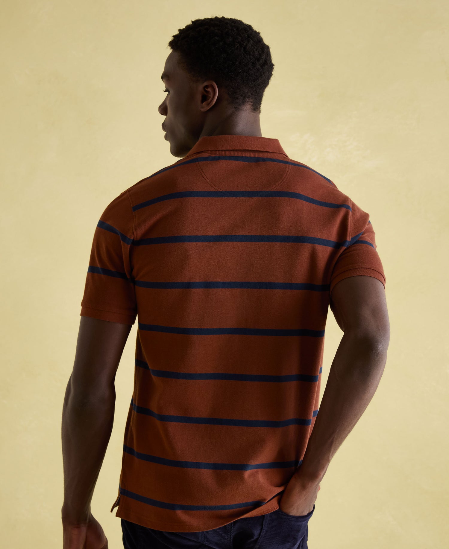 Filbert Polo Shirt- Blue/Brown