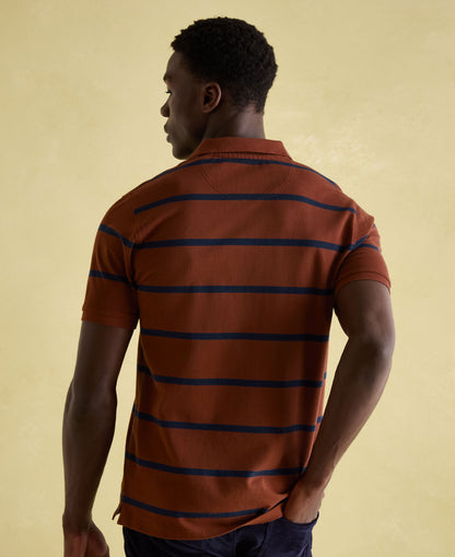 Filbert Polo Shirt- Blue/Brown