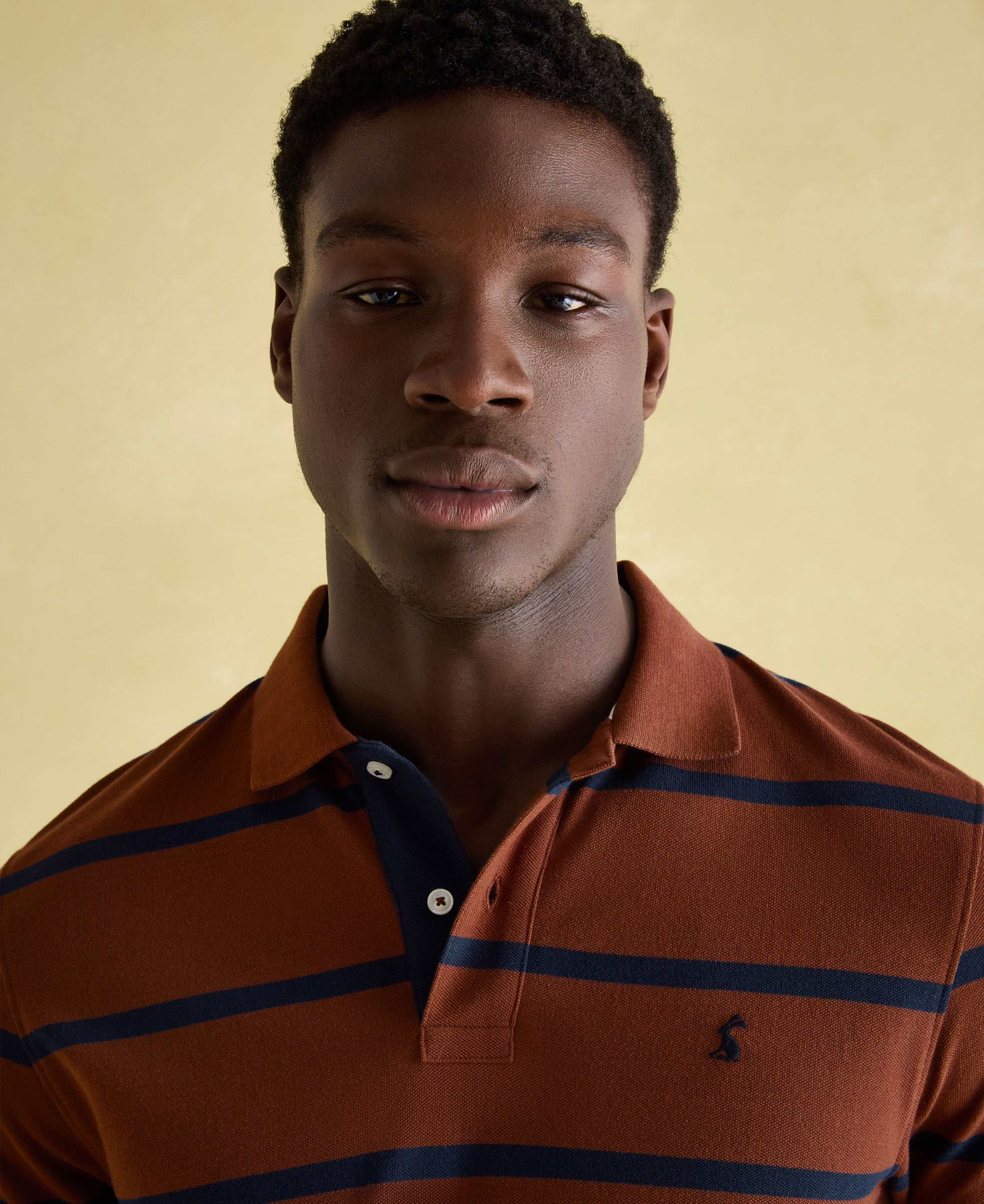 Filbert Polo Shirt- Blue/Brown