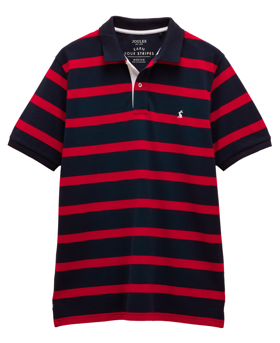 Woody Polo Shirt - Navy Red Stripe