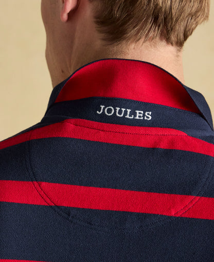 Woody Polo Shirt - Navy Red Stripe