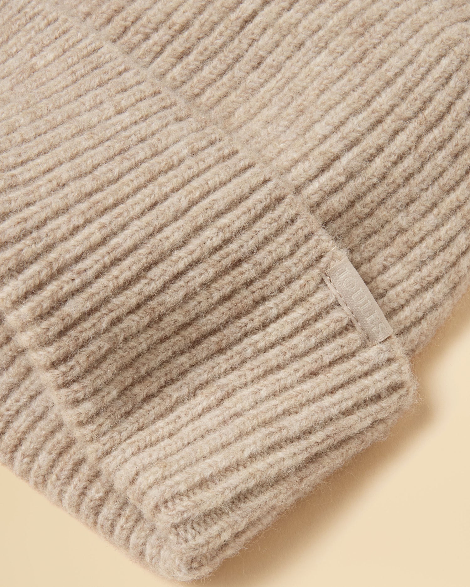 Fine Knit Beanie - Oatmeal