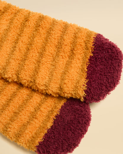 Novelty Fluffy Socks - Orange Fox