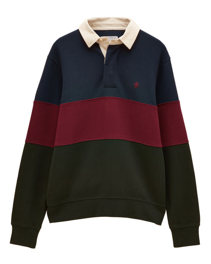 French Rib Rugby Shirt - Green/Navy