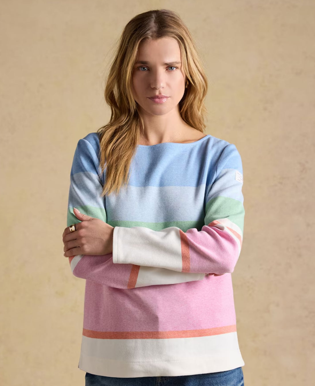 Harbour T-Shirt - Cream/Multi Stripe