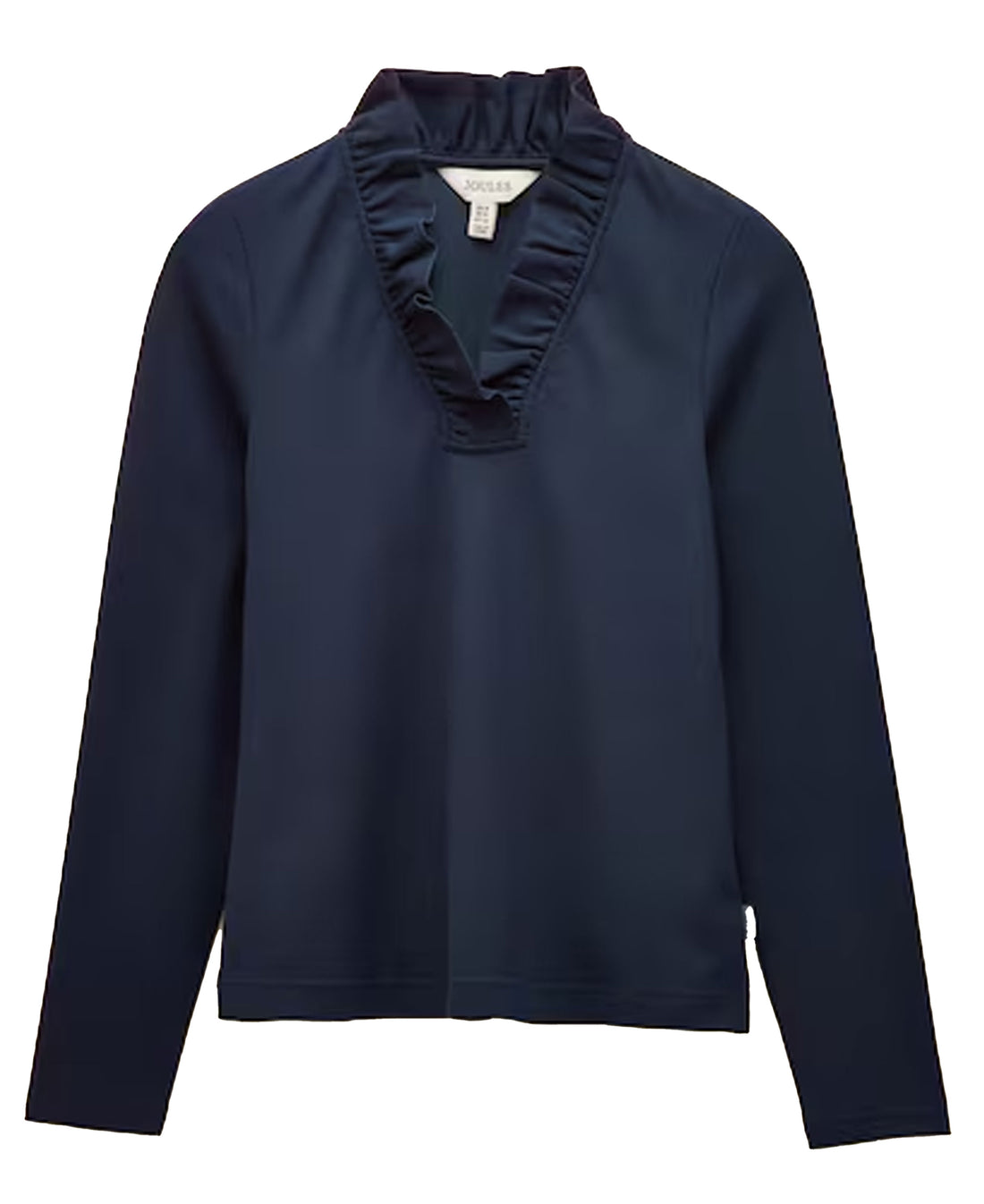 Heidi Frill Neck Jersey Top - Navy
