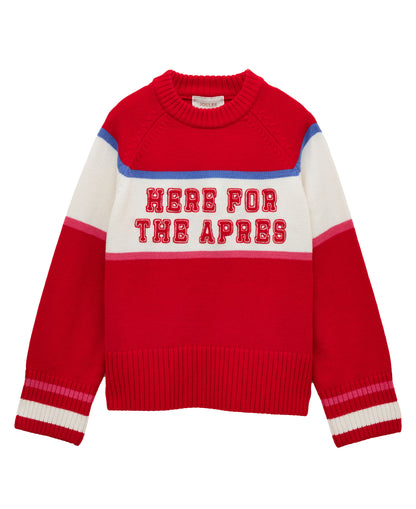 Here For The Après Knitted Jumper - Red