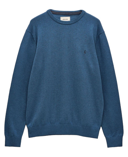 Hillside Crew Neck Knitted Jumper - Blue