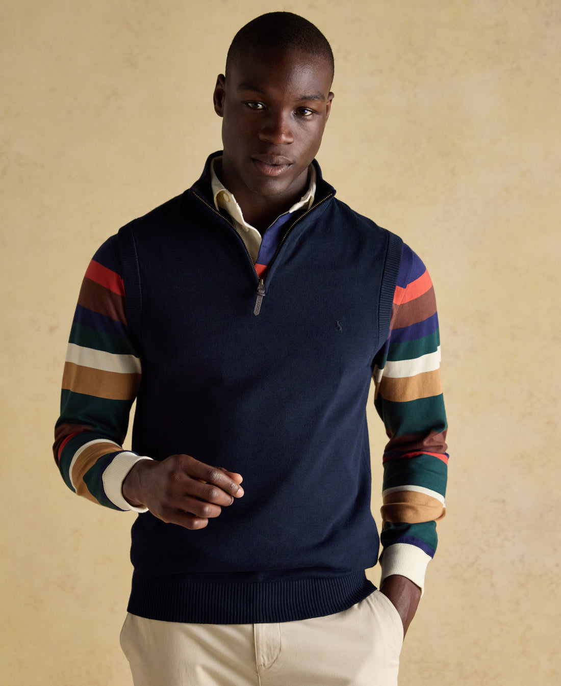 Hillside 1/4 Zip Tank Top - Navy