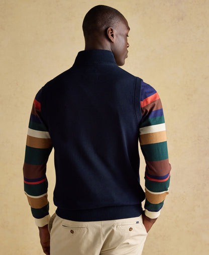 Hillside 1/4 Zip Tank Top - Navy