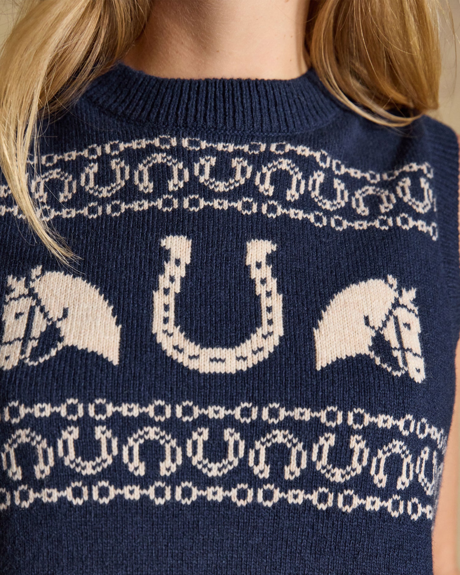Horse Icon Tank - Navy