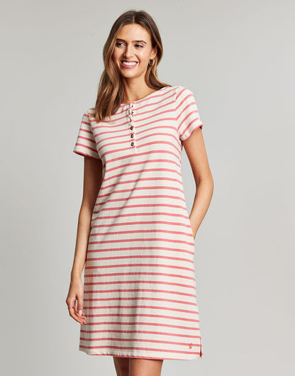 Kea Dress - Coral Stripe