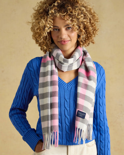 Langtree Scarf - Pink/Grey Gingham