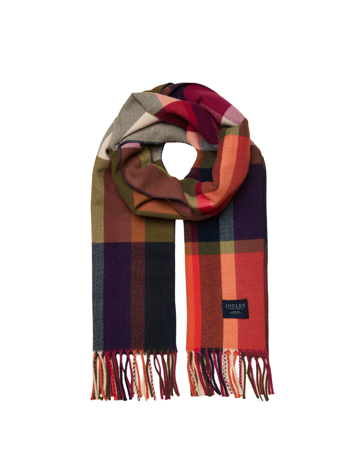 Langtree Scarf - Khaki/Orange Check