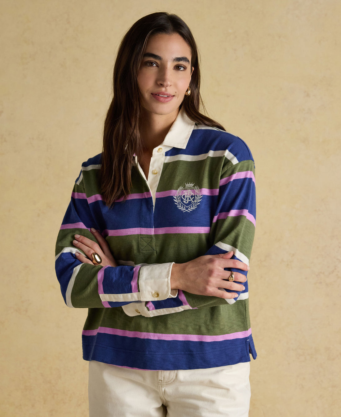 Lara Slub Rugby Shirt - Green