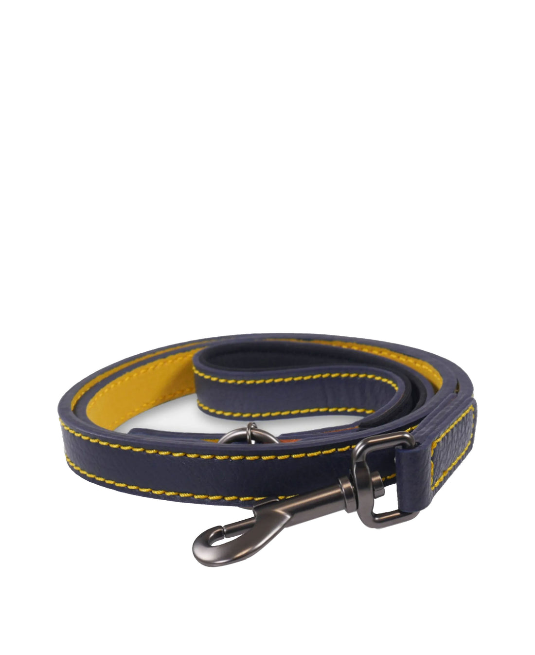 Leather Lead - Navy