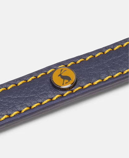 Leather Lead - Navy