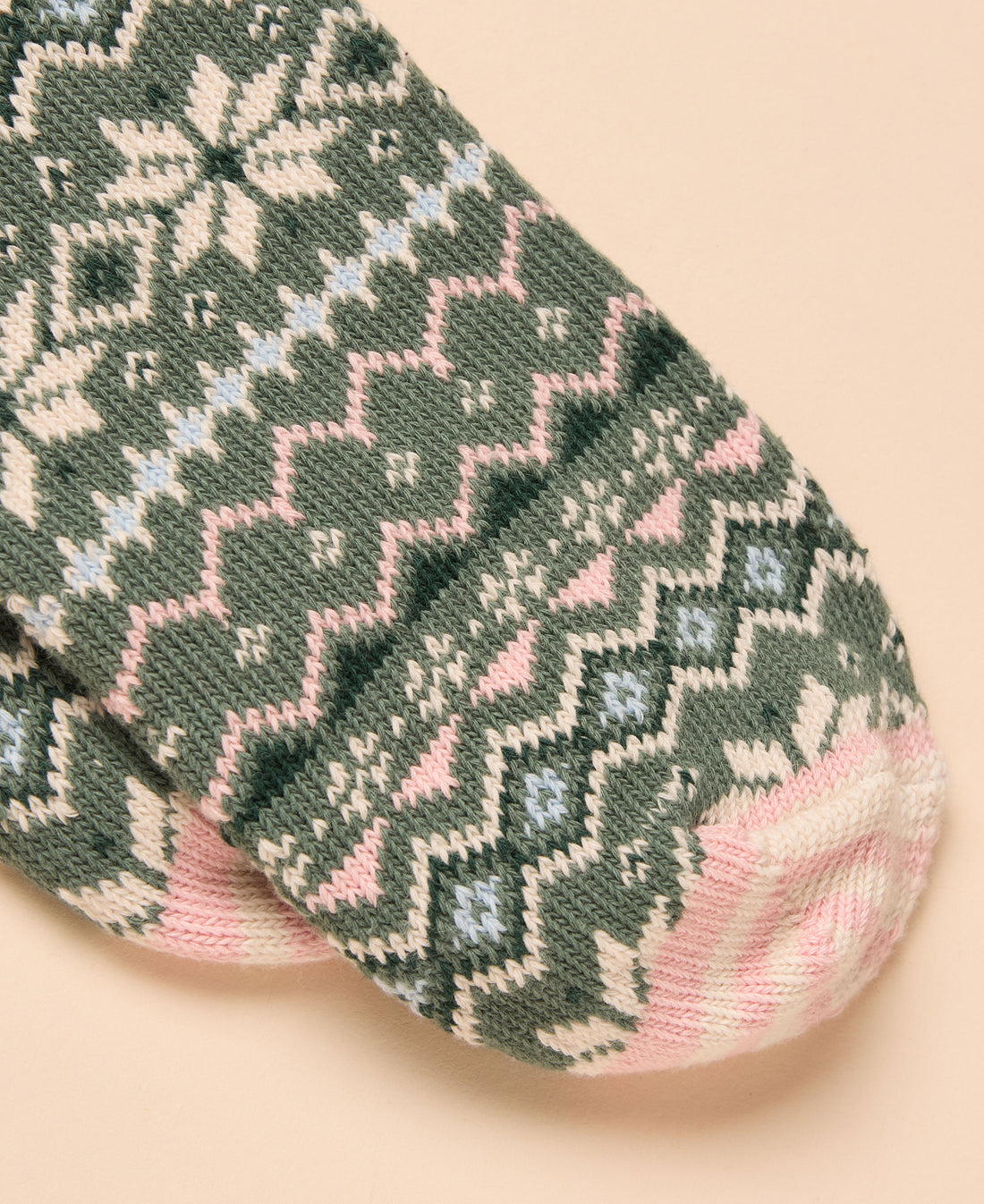 Lucille Socks - Green/Pink