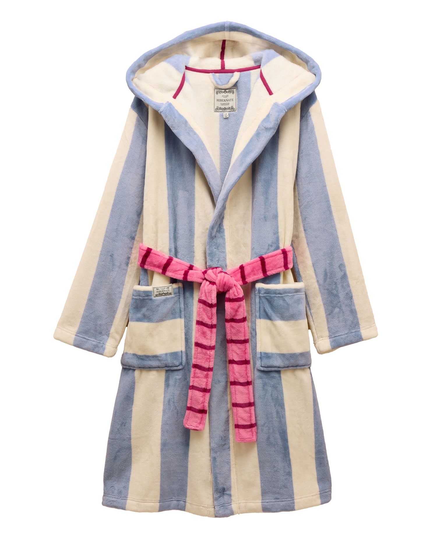 Luna Dressing Gown - Cream/Blue