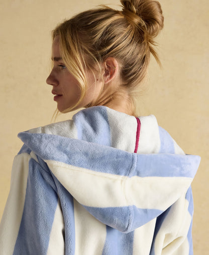 Luna Dressing Gown - Cream/Blue