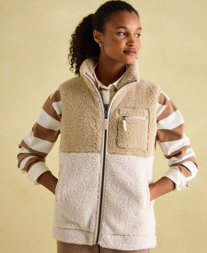 Mallory Fleece Gilet - Cream