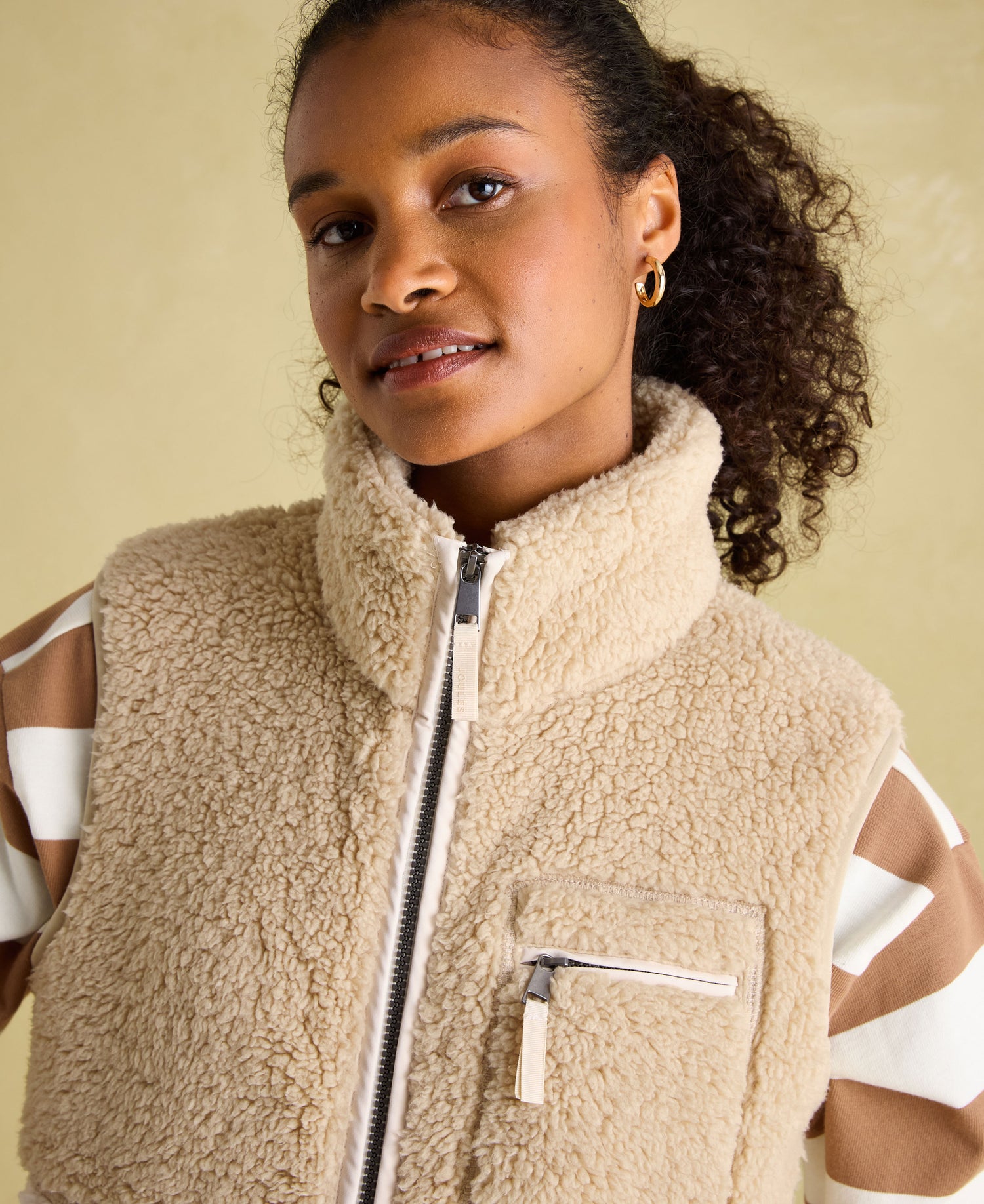 Mallory Fleece Gilet - Cream