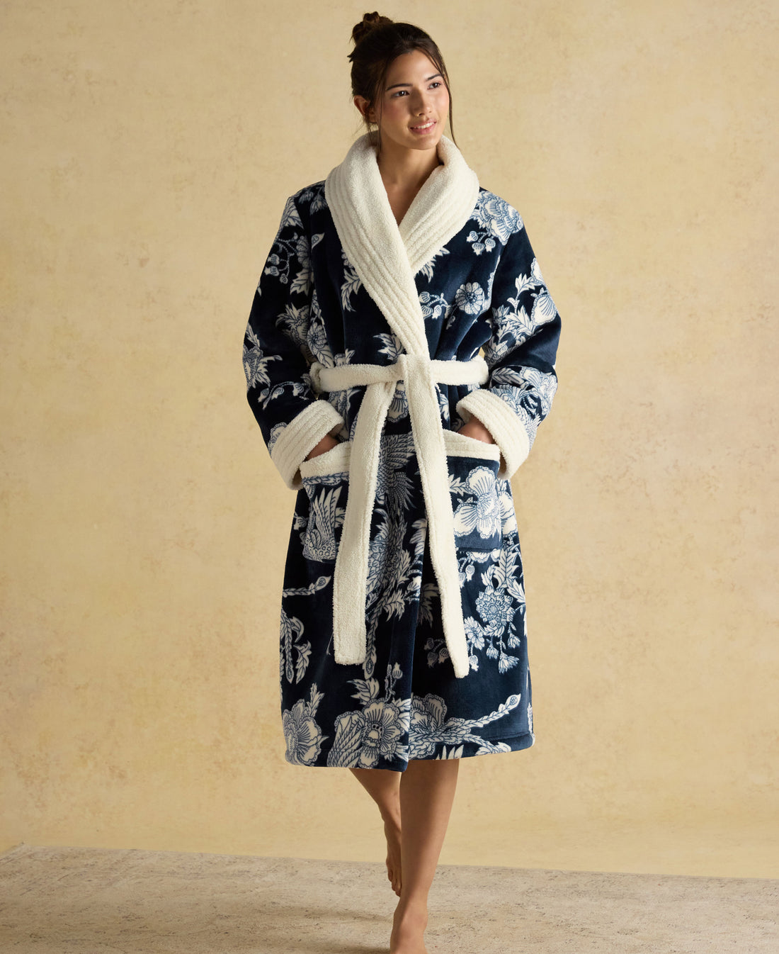 Matilda Dressing Gown - Navy