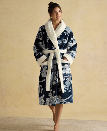 Matilda Dressing Gown - Navy