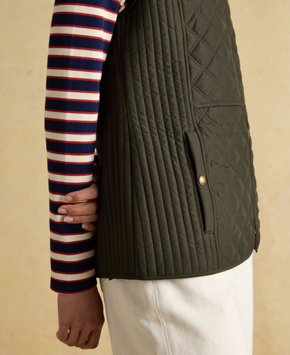 Minx Quilted Gilet - Green