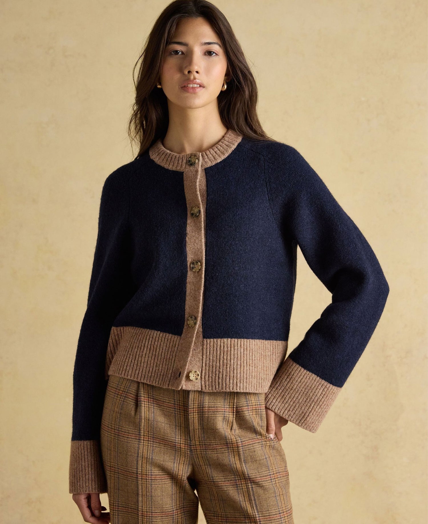 Nora Knitted Cardigan - Navy