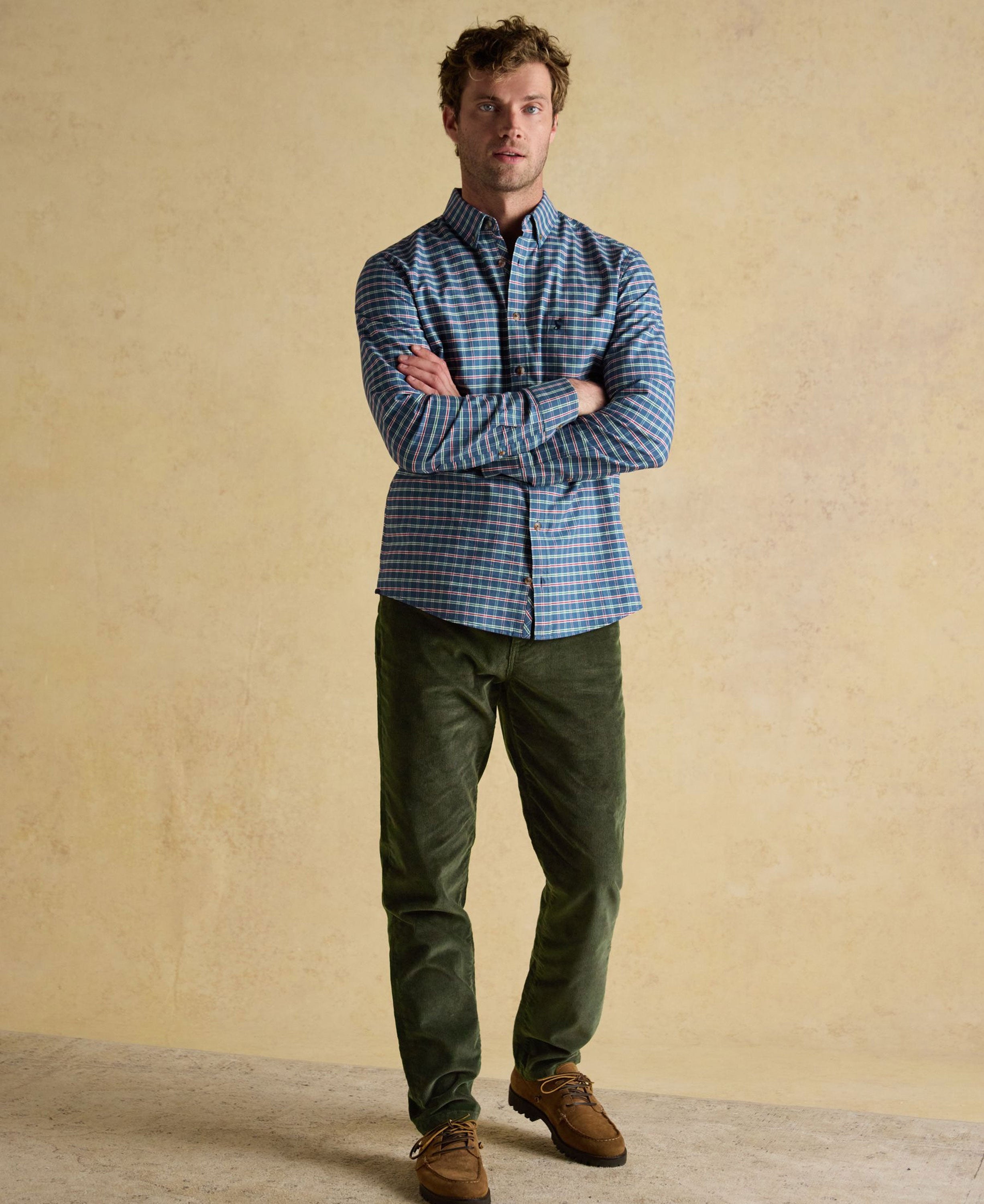 Oxford Check Cotton Shirt - Blue