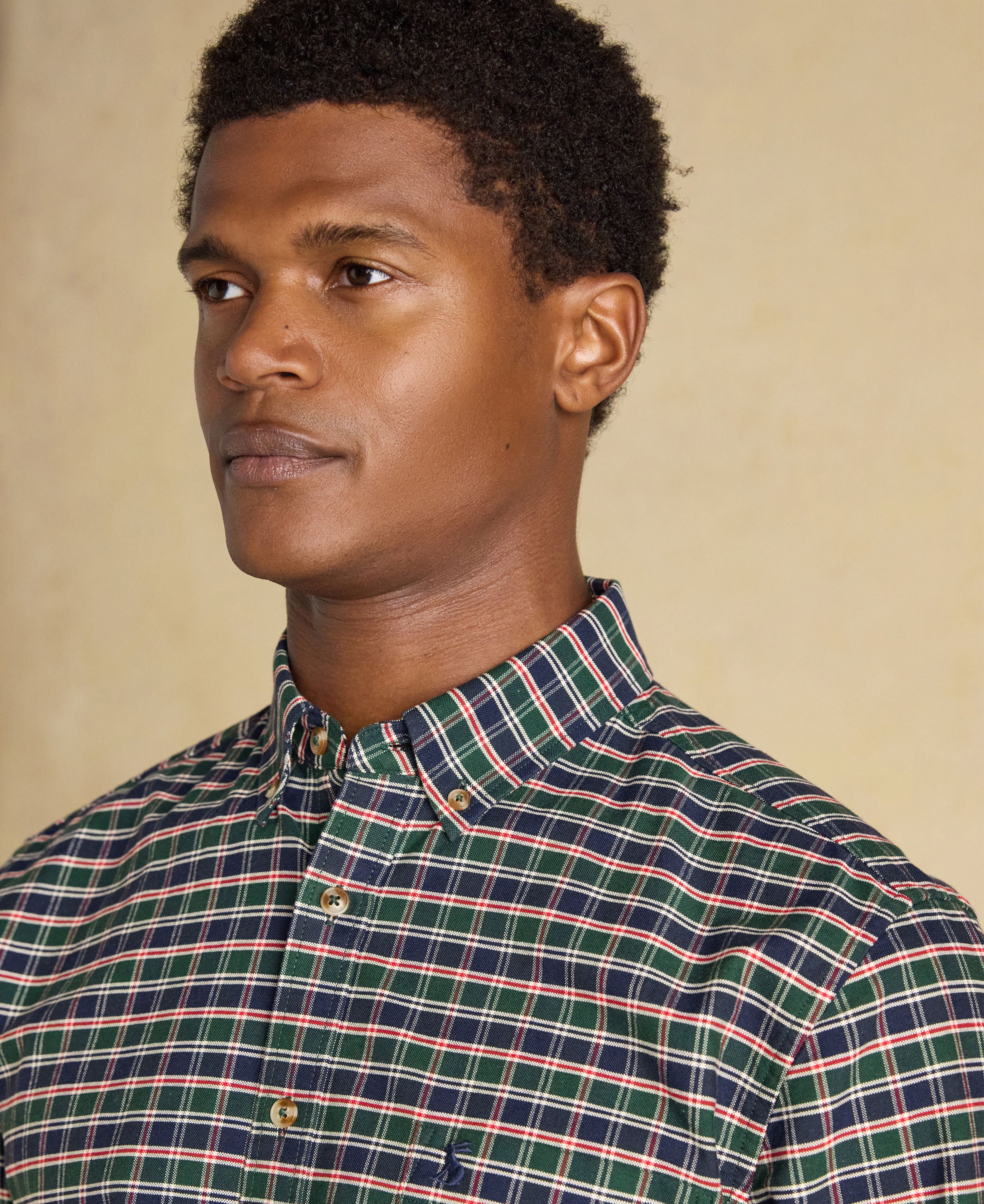 Oxford Check Cotton Shirt - Green