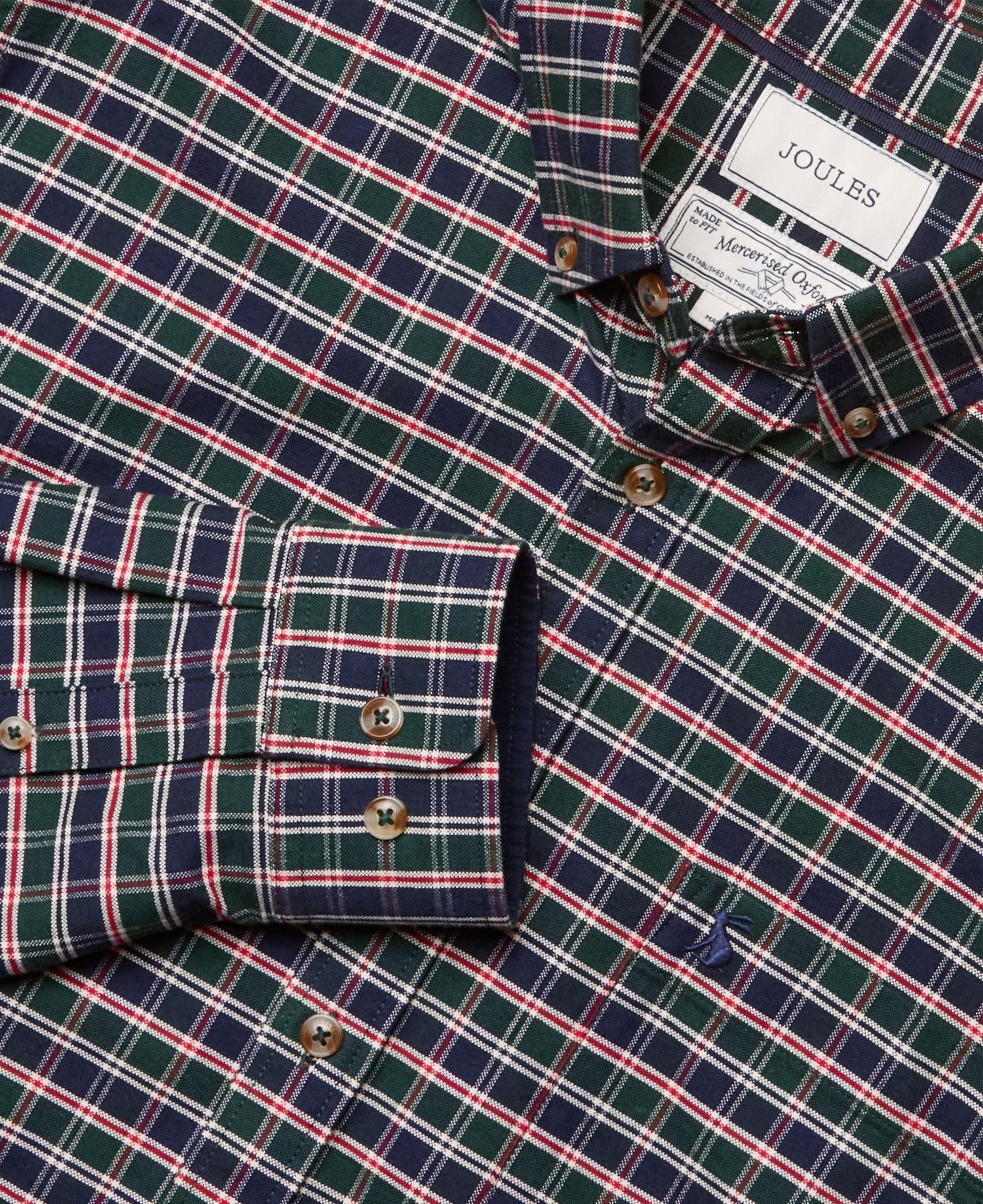 Oxford Check Cotton Shirt - Green