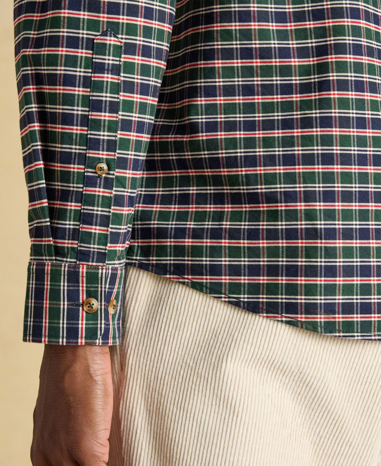 Oxford Check Cotton Shirt - Green